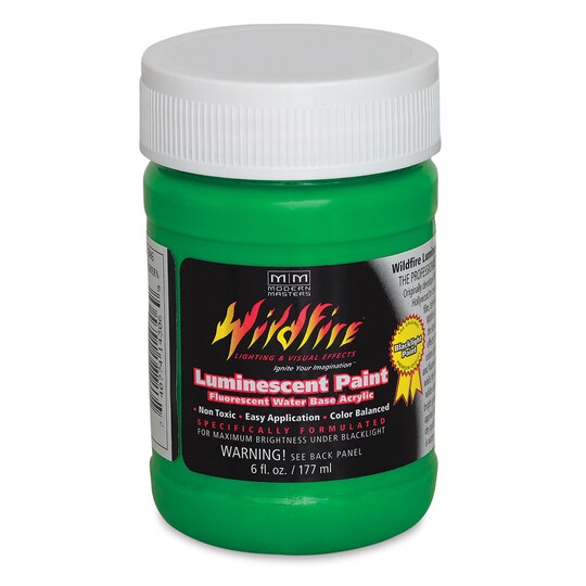 Wildfire Luminescent Fluorescent Acrylic Paint - Bright Green, 6 oz